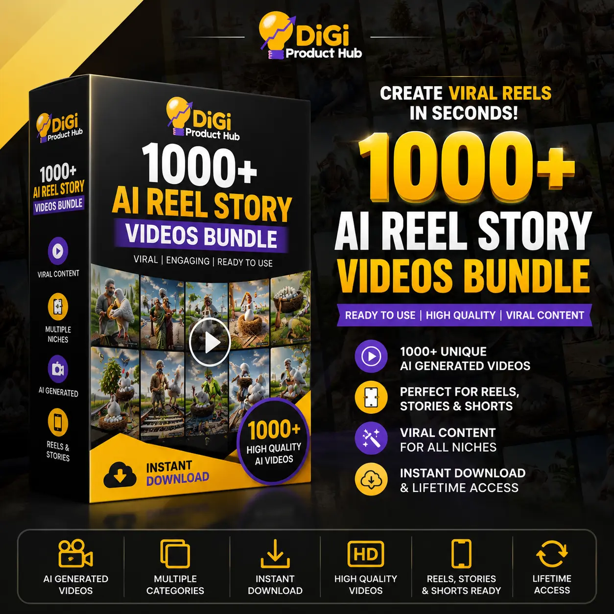 1000+ AI Viral Reel Video Bundle (1)